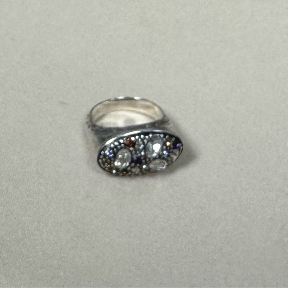 Brighton Silver Ring with Crystal Accents